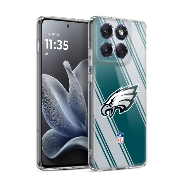 NFL Philadelphia Eagles Artwork Stripes Soft Gel Case for Motorola Edge 70