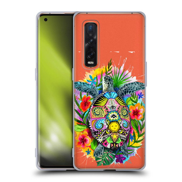 Pixie Cold Animals Turtle Life Soft Gel Case for OPPO Find X2 Pro 5G