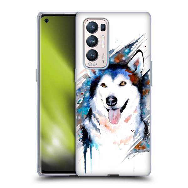 Pixie Cold Animals Husky Soft Gel Case for OPPO Find X3 Neo / Reno5 Pro+ 5G