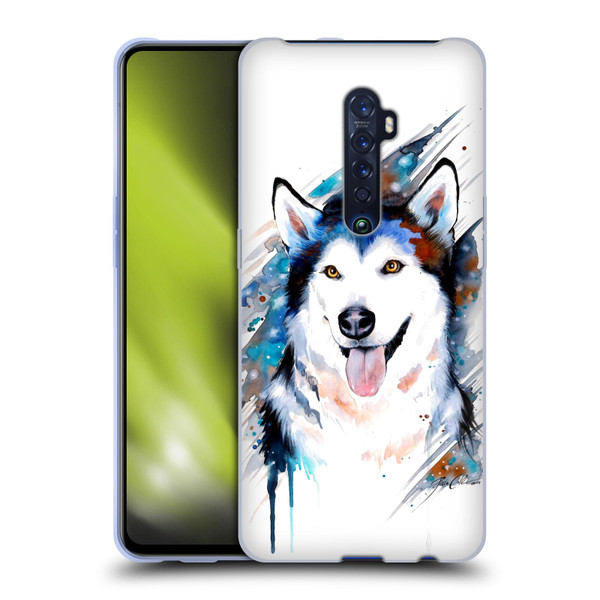 Pixie Cold Animals Husky Soft Gel Case for OPPO Reno 2