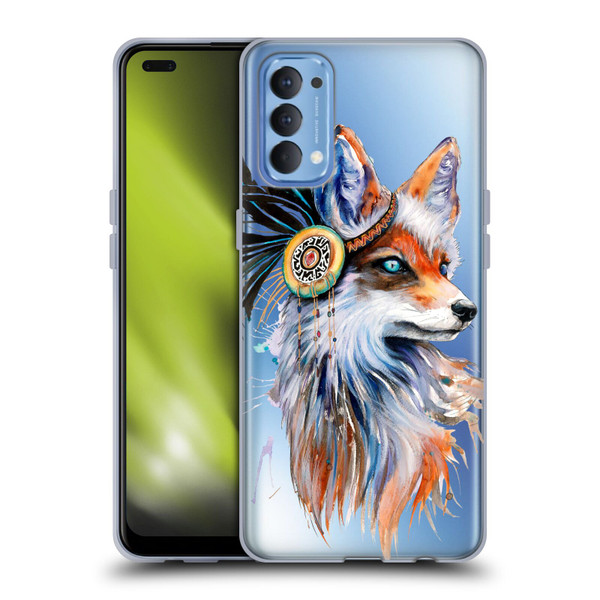 Pixie Cold Animals Fox Soft Gel Case for OPPO Reno 4 5G