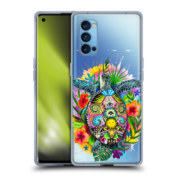 Pixie Cold Animals Turtle Life Soft Gel Case for OPPO Reno 4 Pro 5G