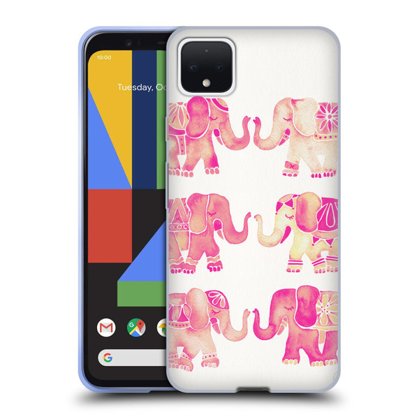 Cat Coquillette Animals 2 Pink Elephants Soft Gel Case for Google Pixel 4 XL