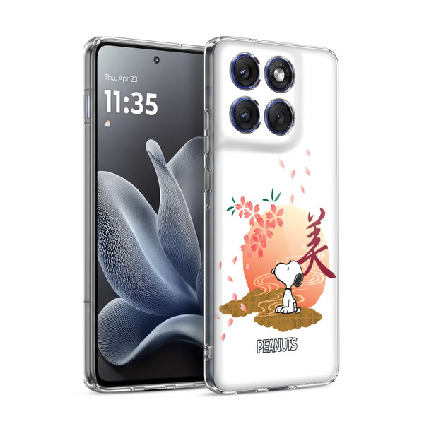 Peanuts Oriental Snoopy Sakura Soft Gel Case for Motorola Edge 70