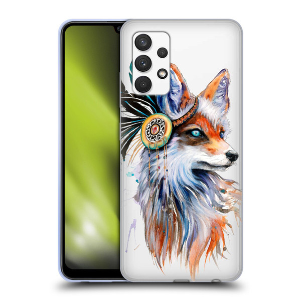 Pixie Cold Animals Fox Soft Gel Case for Samsung Galaxy A32 (2021)