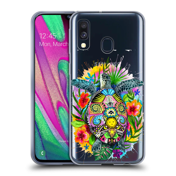 Pixie Cold Animals Turtle Life Soft Gel Case for Samsung Galaxy A40 (2019)