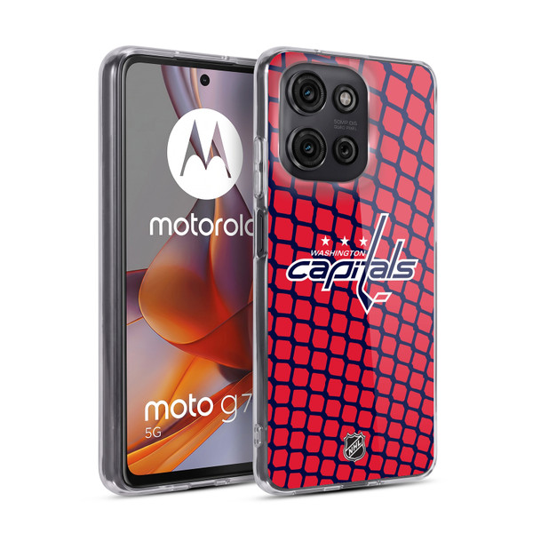 NHL Washington Capitals Net Pattern Soft Gel Case for Motorola Moto G75
