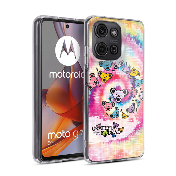 Grateful Dead Graphics Bear Tie Dye Soft Gel Case for Motorola Moto G75