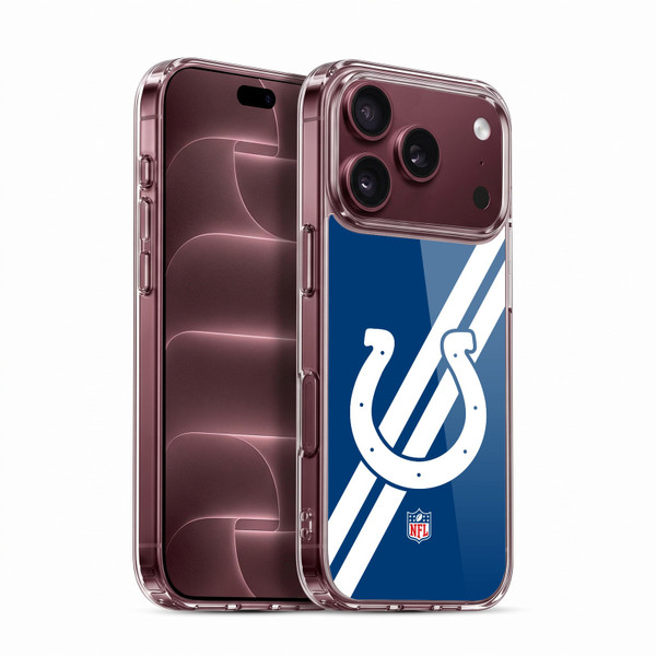 NFL Indianapolis Colts Logo Stripes Soft Gel Case for Apple iPhone 18 Pro