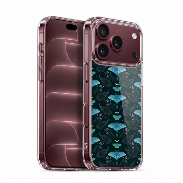 Episodic Drawing Art Emerald Pattern Soft Gel Case for Apple iPhone 18 Pro