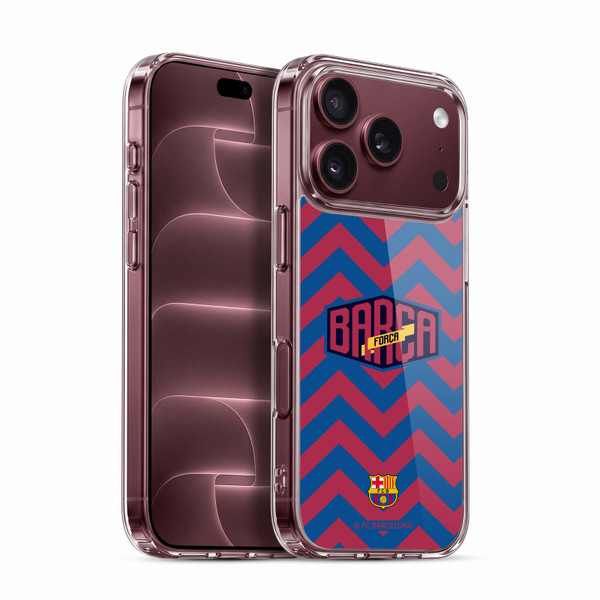 FC Barcelona Forca Barca Zigzag Soft Gel Case for Apple iPhone 18 Pro