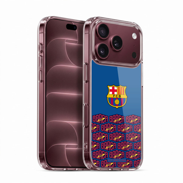 FC Barcelona Forca Barca Logo And Pattern Soft Gel Case for Apple iPhone 18 Pro