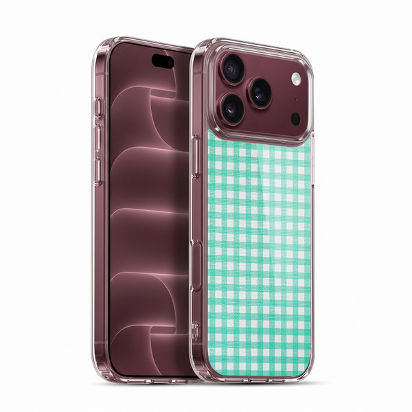 Head Case Designs Gingham-Patterns Green Soft Gel Case for Apple iPhone 18 Pro Max