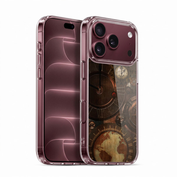 Simone Gatterwe Steampunk Clocks And Gears Soft Gel Case for Apple iPhone 18 Pro