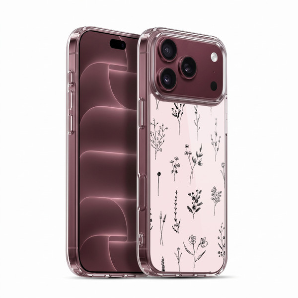Anis Illustration Wildflowers Light Pink Soft Gel Case for Apple iPhone 18 Pro Max