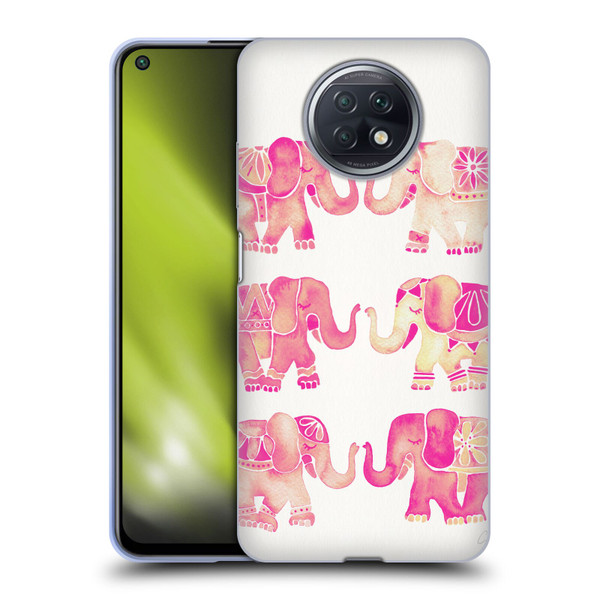 Cat Coquillette Animals 2 Pink Elephants Soft Gel Case for Xiaomi Redmi Note 9T 5G