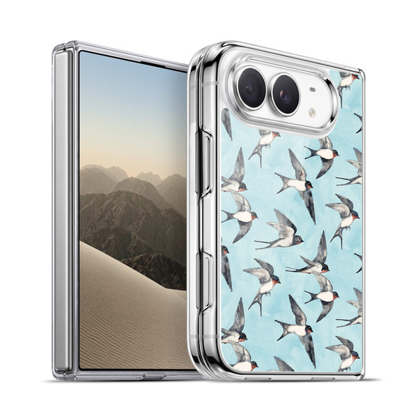 Micklyn Le Feuvre Patterns Swallow Flight Soft Gel Case for Apple iPhone Duo