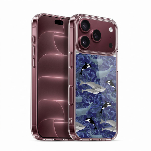 Micklyn Le Feuvre Patterns Giants in Purple Soft Gel Case for Apple iPhone 18 Pro