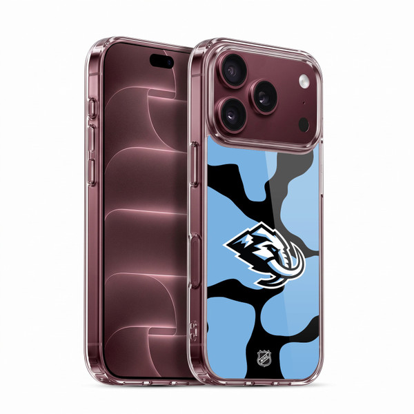 NHL Utah Mammoth Cow Pattern Soft Gel Case for Apple iPhone 18 Pro