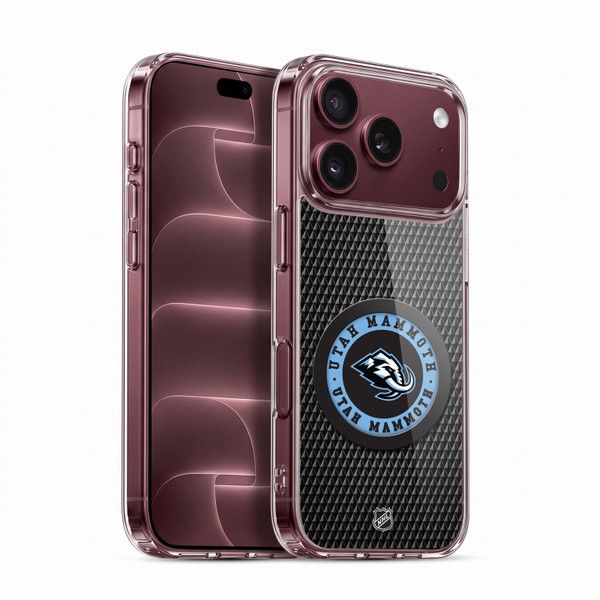 NHL Utah Mammoth Puck Texture Soft Gel Case for Apple iPhone 18 Pro