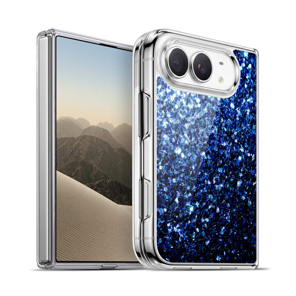 PLdesign Glitter Sparkles Dark Blue Soft Gel Case for Apple iPhone Duo