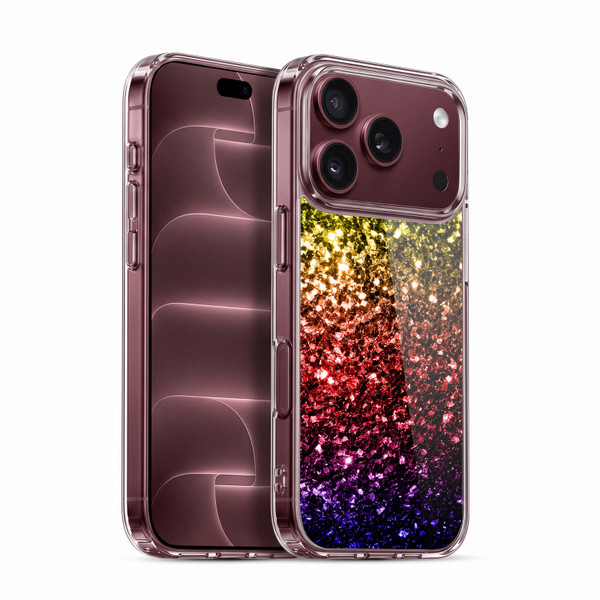 PLdesign Glitter Sparkles Rainbow Soft Gel Case for Apple iPhone 18 Pro