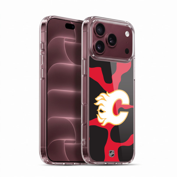 NHL Calgary Flames Cow Pattern Soft Gel Case for Apple iPhone 18 Pro Max