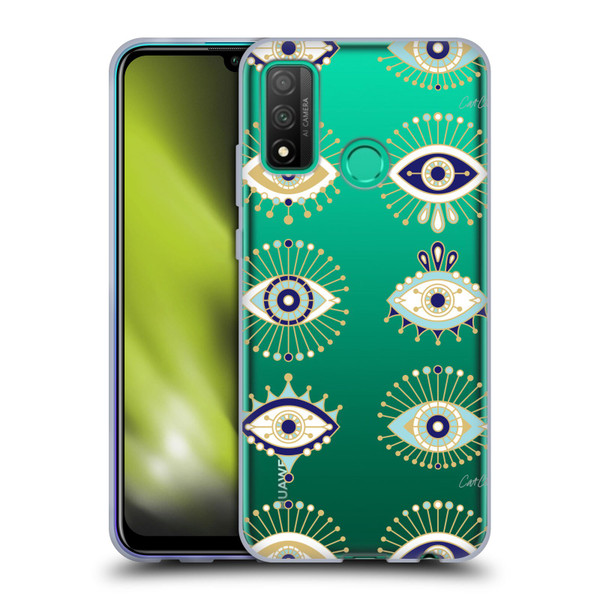 Cat Coquillette Evil Eye Blue Gold Soft Gel Case for Huawei P Smart (2020)