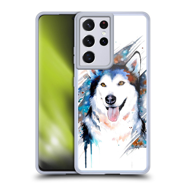 Pixie Cold Animals Husky Soft Gel Case for Samsung Galaxy S21 Ultra 5G