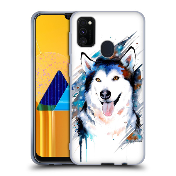 Pixie Cold Animals Husky Soft Gel Case for Samsung Galaxy M30s (2019)/M21 (2020)