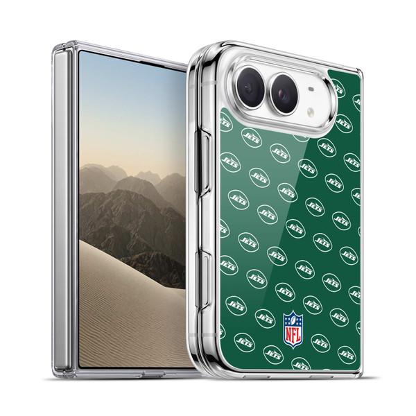 NFL New York Jets Artwork Patterns Soft Gel Case for Apple iPhone Duo