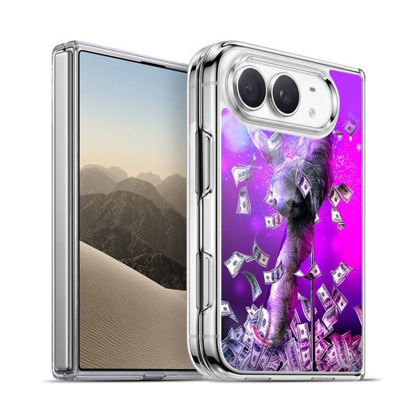 Random Galaxy Animals Dancing Strip Pole Sloth Soft Gel Case for Apple iPhone Duo