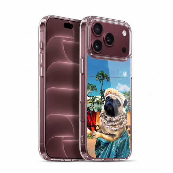 Random Galaxy Animals Aloha Hawaiian Pug Soft Gel Case for Apple iPhone 18 Pro Max