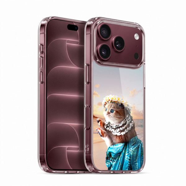 Random Galaxy Animals Aloha Hawaiian Cat Soft Gel Case for Apple iPhone 18 Pro