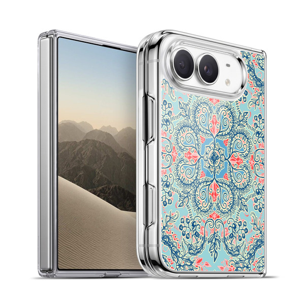 Micklyn Le Feuvre Floral Patterns Red And Blue Soft Gel Case for Apple iPhone Duo