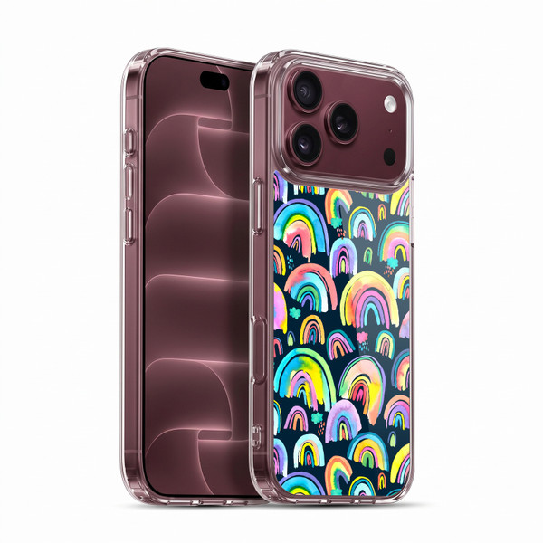 Ninola Patterns 4 New Rainbows Navy Multi Soft Gel Case for Apple iPhone 18 Pro Max