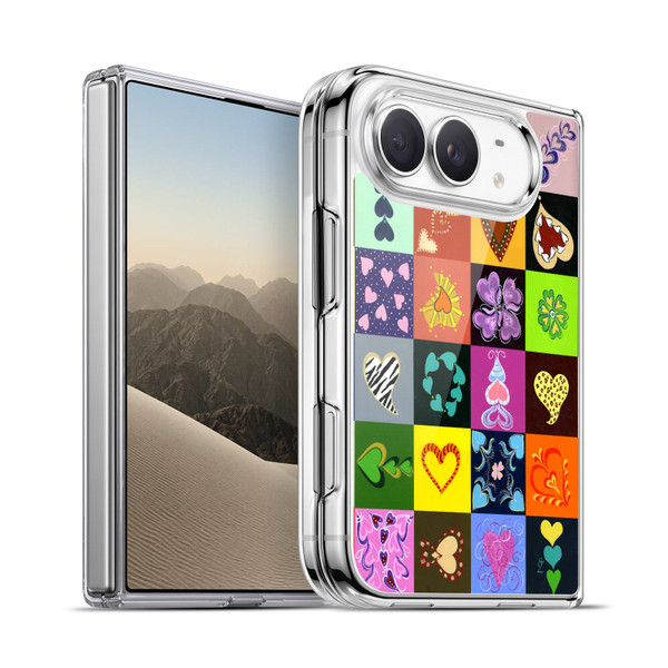 Suzan Lind Colours & Patterns Heart Quilt Soft Gel Case for Apple iPhone Duo
