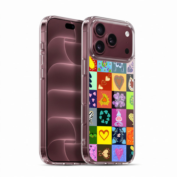 Suzan Lind Colours & Patterns Heart Quilt Soft Gel Case for Apple iPhone 18 Pro Max