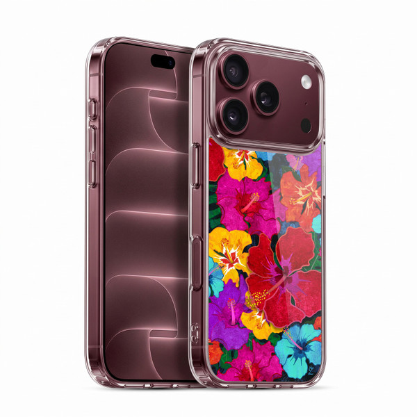 Suzan Lind Colours & Patterns Tropical Hibiscus Soft Gel Case for Apple iPhone 18 Pro