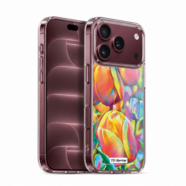 P.D. Moreno Assorted Design Tulips Soft Gel Case for Apple iPhone 18 Pro
