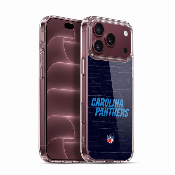 NFL Carolina Panthers Logo Distressed Look Soft Gel Case for Apple iPhone 18 Pro Max