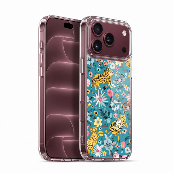 Ninola Botanical Patterns Tigers Flowers Soft Gel Case for Apple iPhone 18 Pro Max