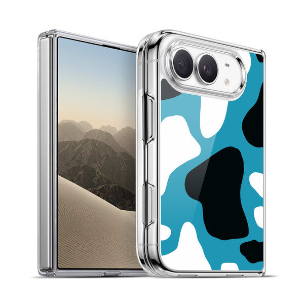 Grace Illustration Cow Prints Blue Soft Gel Case for Apple iPhone Duo