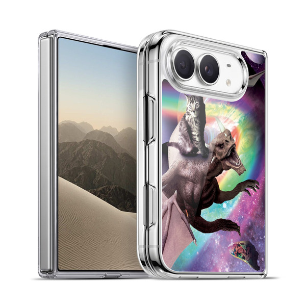 Random Galaxy Space Cat Galaxy Dragon Soft Gel Case for Apple iPhone Duo