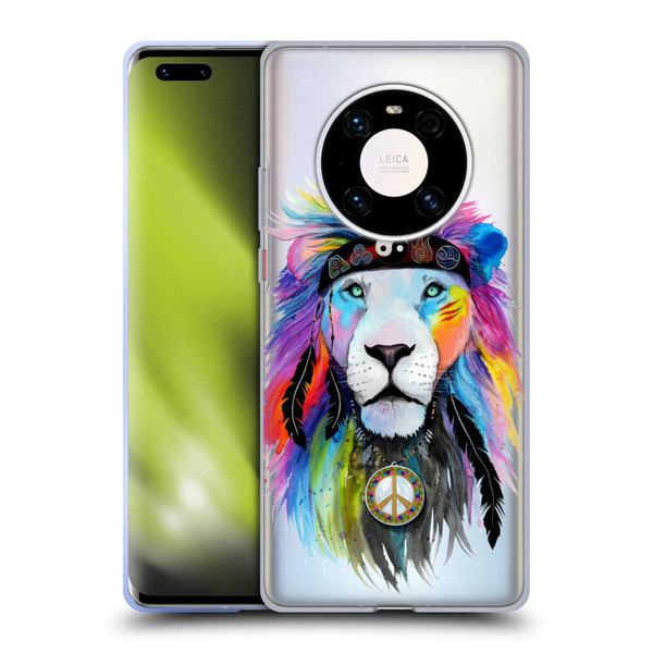 Pixie Cold Cats Hippy Lion Soft Gel Case for Huawei Mate 40 Pro 5G
