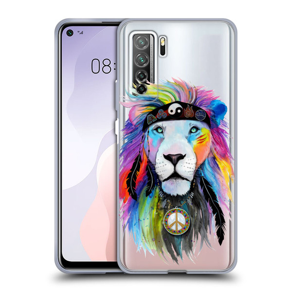 Pixie Cold Cats Hippy Lion Soft Gel Case for Huawei Nova 7 SE/P40 Lite 5G