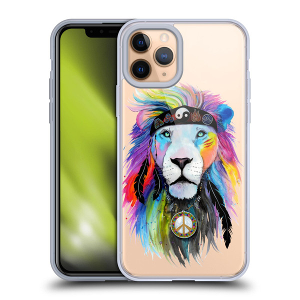 Pixie Cold Cats Hippy Lion Soft Gel Case for Apple iPhone 11 Pro