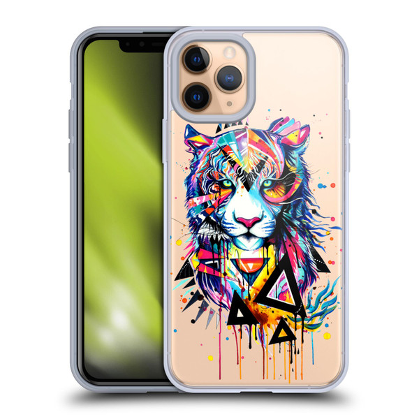 Pixie Cold Cats Shattered Tiger Soft Gel Case for Apple iPhone 11 Pro