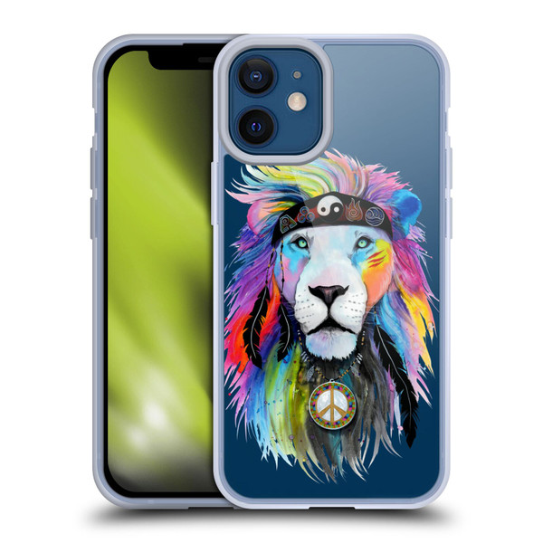 Pixie Cold Cats Hippy Lion Soft Gel Case for Apple iPhone 12 Mini