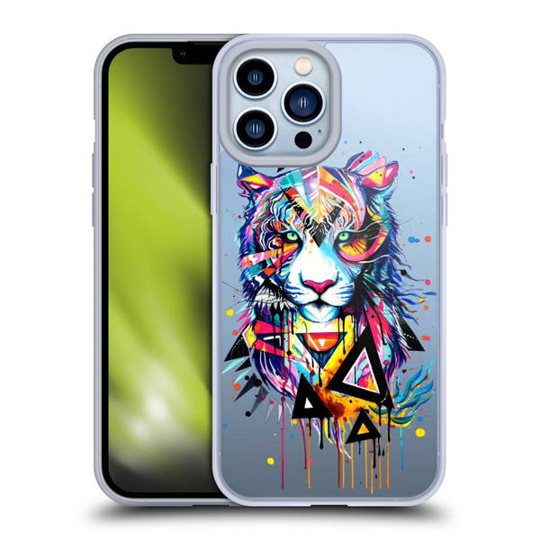 Pixie Cold Cats Shattered Tiger Soft Gel Case for Apple iPhone 13 Pro Max & MagSafe